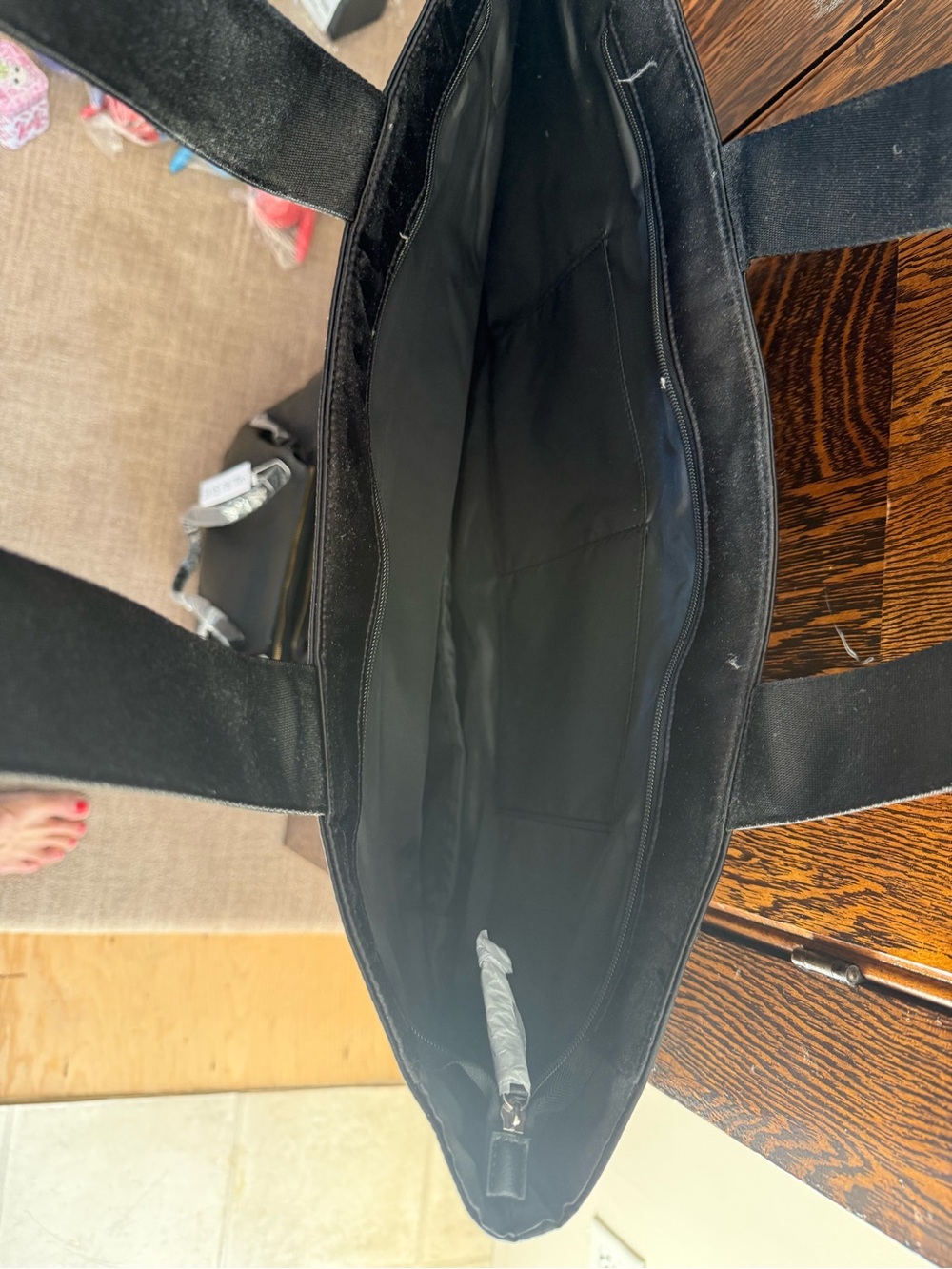 NWT - Victoria's Secret Black Rhinestone Tote - Picture 3 of 3